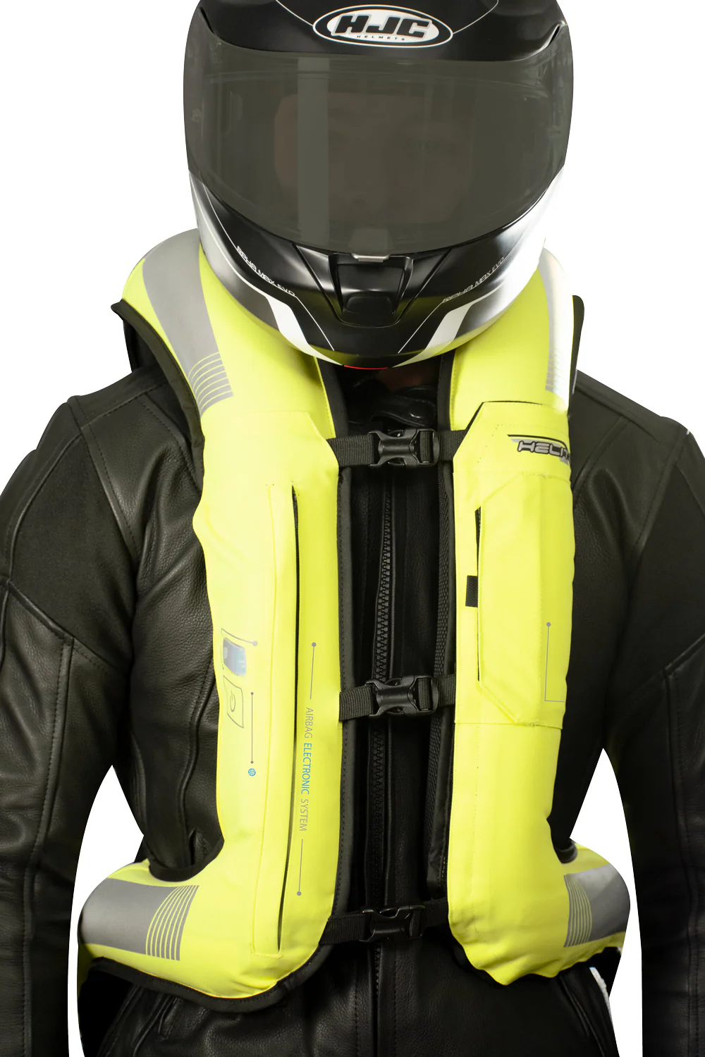 Airbagvest, Helite. Turtle 2 Hi-viz (Fluo-gul) m/ elektronisk utløser - Image 4
