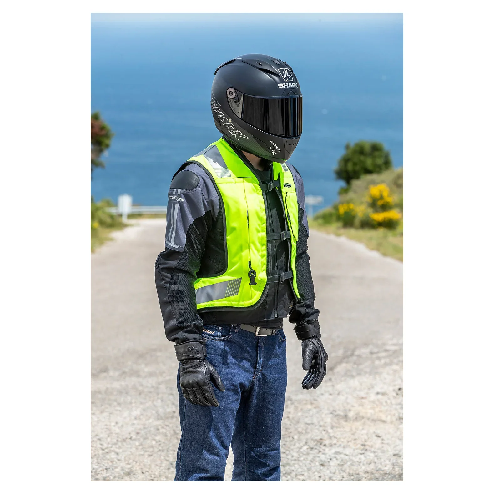 Airbagvest, Helite. Turtle 2 Hi-viz (Fluo-gul) m/ mekanisk utløser - Image 10