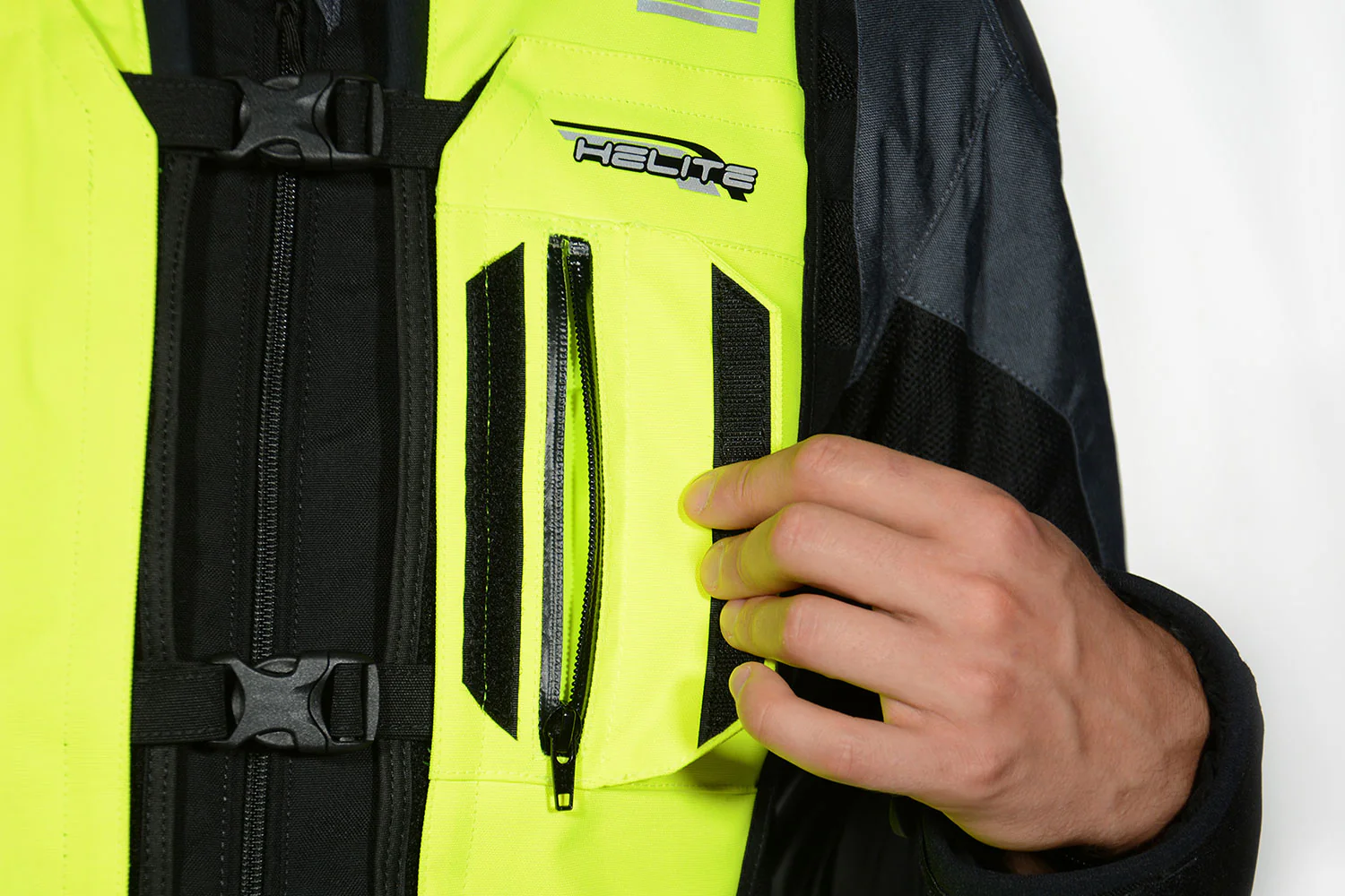 Airbagvest, Helite. Turtle 2 Hi-viz (Fluo-gul) m/ mekanisk utløser - Image 3