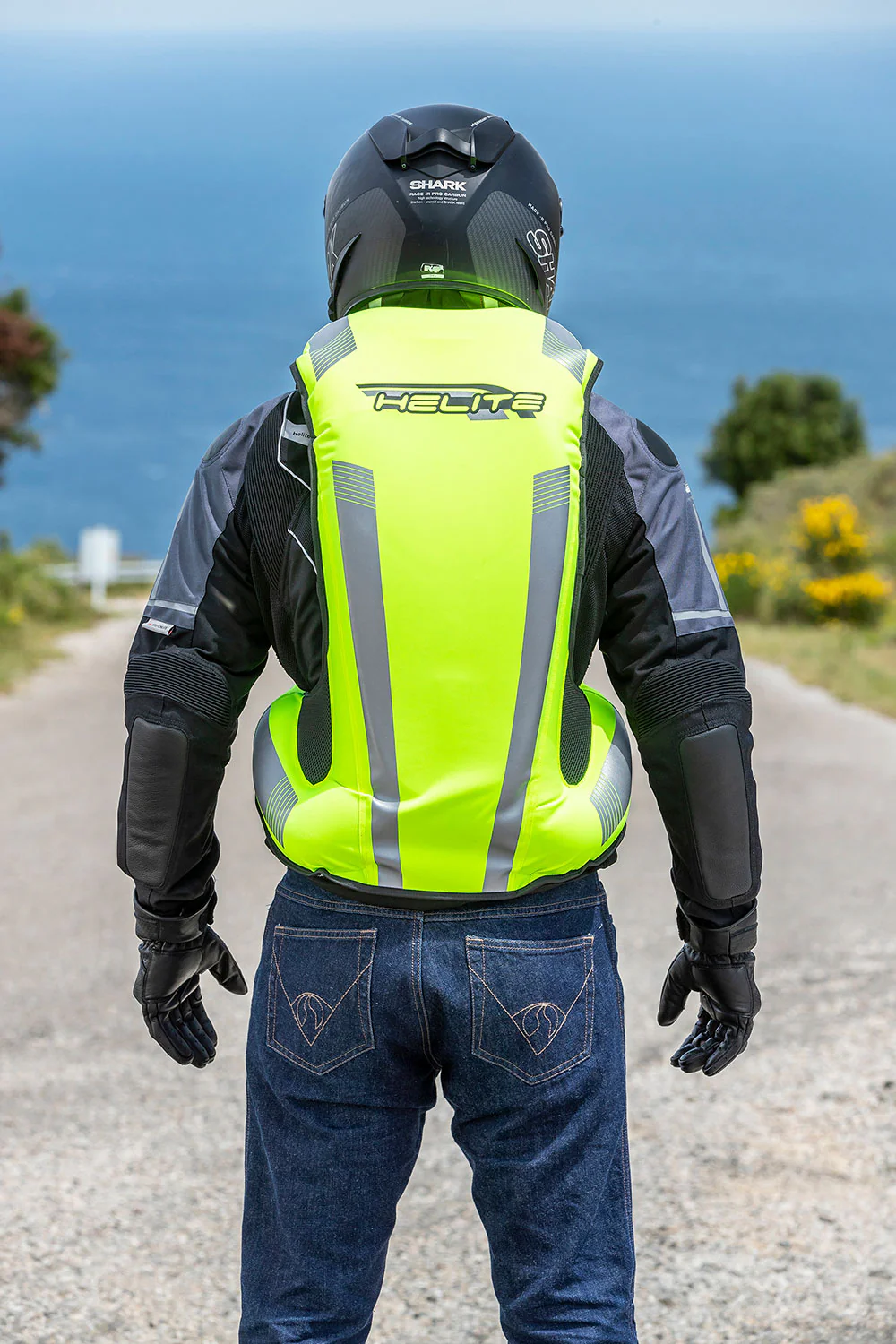 Airbagvest, Helite. Turtle 2 Hi-viz (Fluo-gul) m/ mekanisk utløser - Image 6
