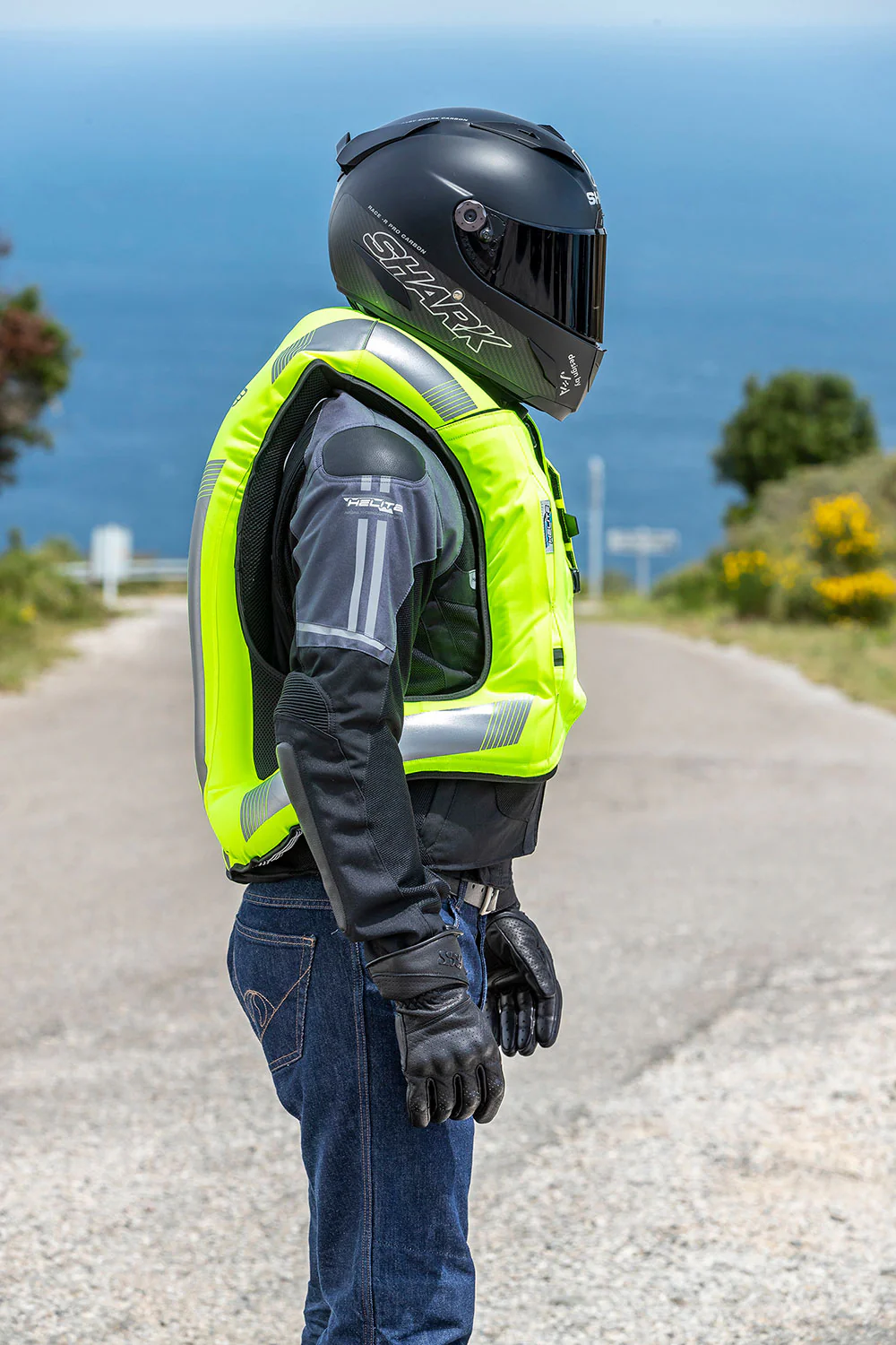 Airbagvest, Helite. Turtle 2 Hi-viz (Fluo-gul) m/ mekanisk utløser - Image 7