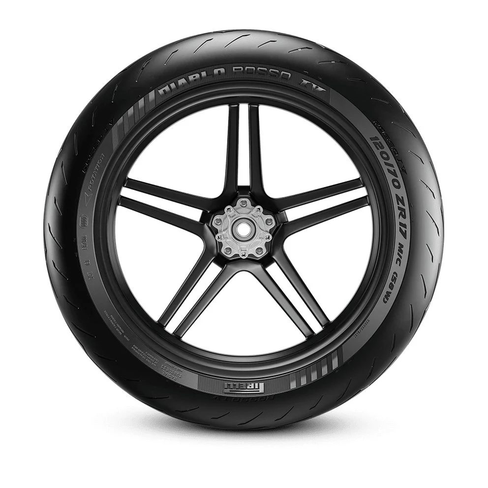 Dekk, Pirelli, Diablo Rosso IV (120/70-17 + 190/55-17) Dekksett - Image 3