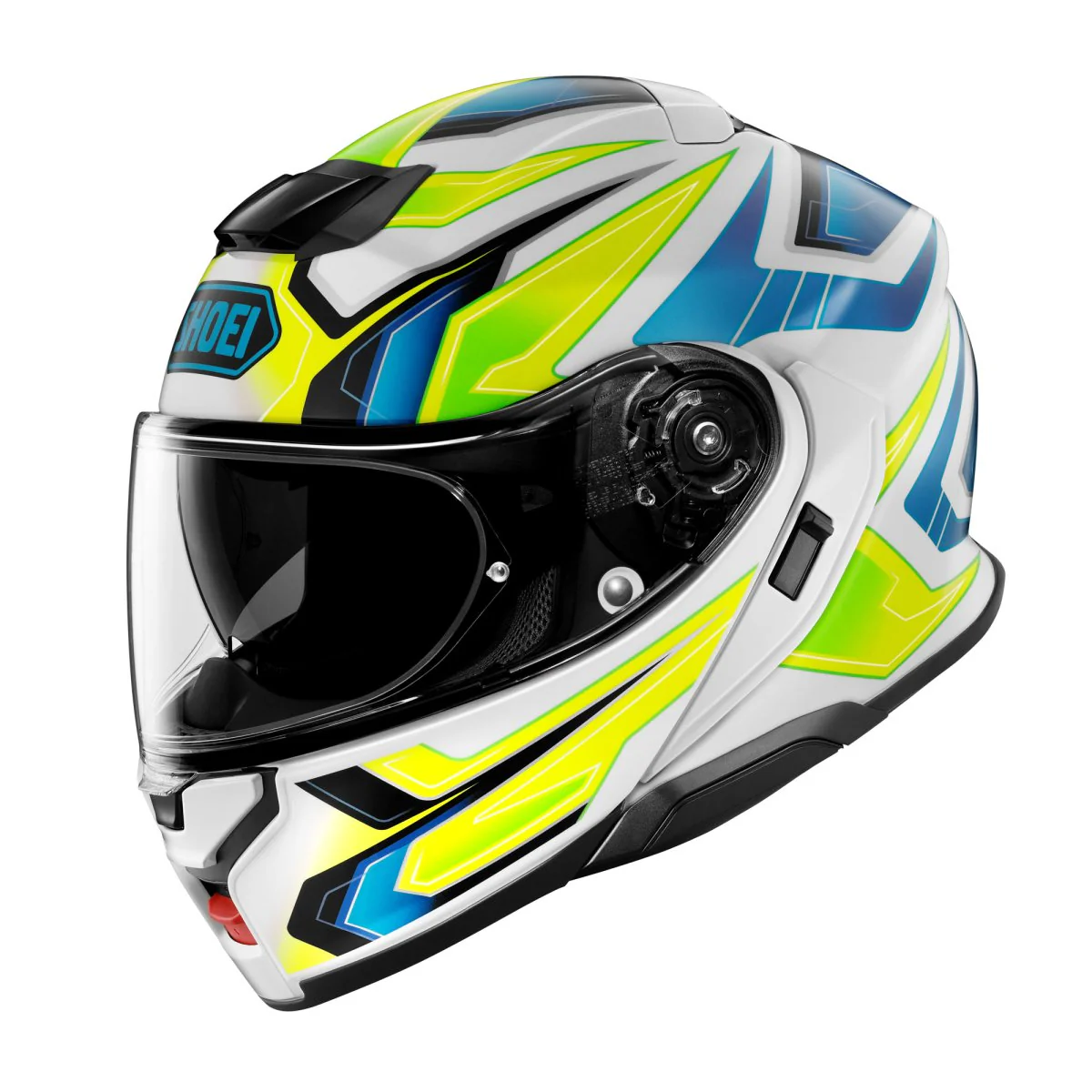 Hjelm, Shoei. Neotec 3 Anthem TC3 (Hvit/grønn/blå) - Image 2
