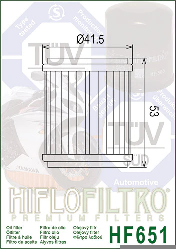 Oljefilter, Hiflo. HF651 - Image 2